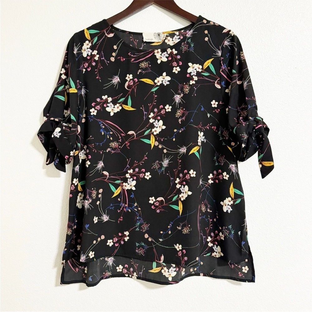 Everleigh Floral Tie Sleeve Blouse